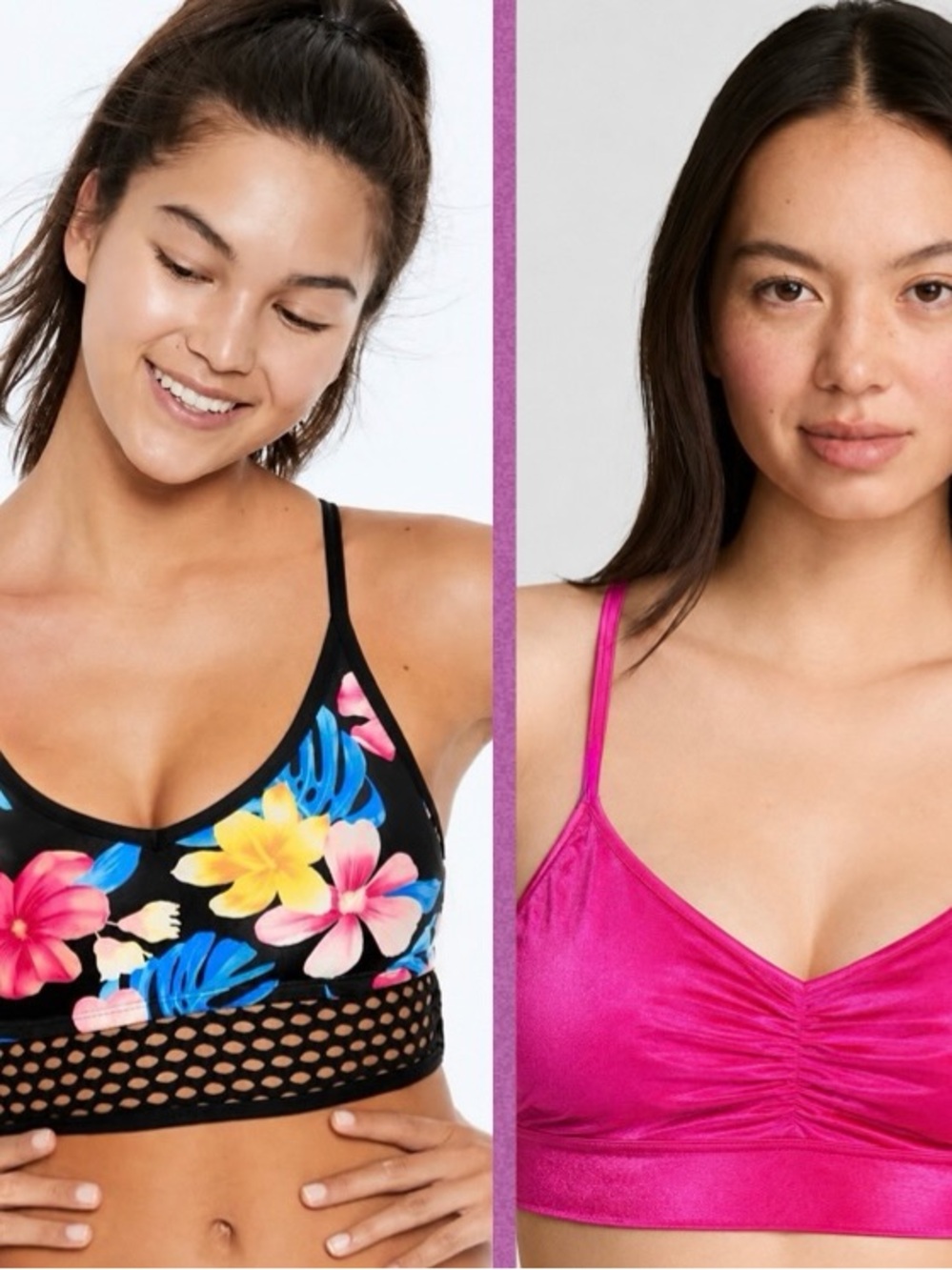 Victoria’s Secret PINK 2019 Bralette Bundle Y2K Size M 1.Tropical & 1. Hot Pink